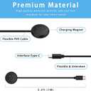 [2-Pack] Charger Compatible for Google Pixel Watch 2/Pixel Watch 3/Fitbit Ace LTE Replacement Charging Cable. (3.3Ft/100cm) [Not for Pixel Watch 1] (Black, Type-C)