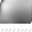 24 x 30-inch Reversible Stainless Steel Backsplash for Kitchen wallSplatter Guard and Cooking Shield Range Hood Accessories to Keep Kitchen Clean Four Pre Drilled Holes for Easy Installation