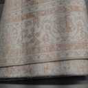 Nursery Rug for Baby Girl Neutral Blush Pink Boho Floral Washable Soft Faux Wool Area Rugs for Living Room Bedroom,5x8