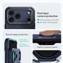 ESR for iPhone 17 Pro Max Phone Case with Stand, 23ft Military-Grade Drop Protection with Camera Control, Shock-Absorbing Rugged Cover, Compatible with MagSafe Accessories, Cyber Series, Blue