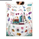 White Cozy Throw Blanket Birthday Gift for Daughter from Mom,Music Album I Love You Fuzzy Blanket Present for Wife Girlfriend 50"x60",