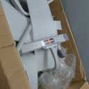 Kids Desk and Chair Set, Height Adjustable Children School Study Desk with Tilt Desktop, Bookstand, LED Lamp, Metal Hook and Storage Drawer for Boys Girls, Grey