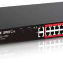 STEAMEMO 24-Port Managed Gigabit PoE+ Switch | 24PoE+ Ports@360W, 2Gigabit Uplinks, 2SFP | VLAN, QoS, Port Mirroring | Metal Casing, Plug & Play | Overload Protection w/ Port