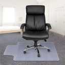 Kuyal Office Chair Mat for Carpets,Transparent Thick and Sturdy Floor Mats for Low and No Pile Carpeted Floors, with Studs (36" X 48" with Lip)