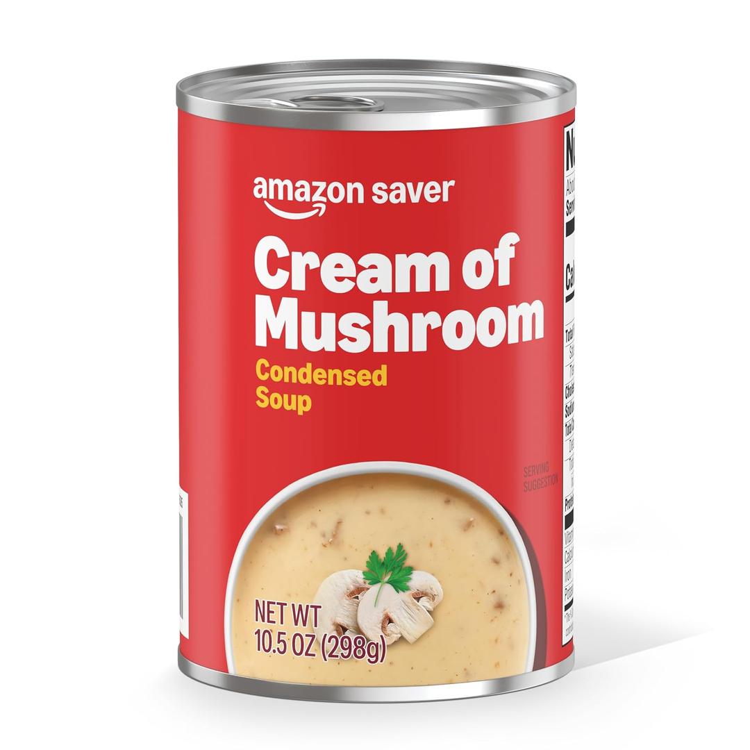 Amazon Saver, Cream of Mushroom Soup 10.5 Ounce, (EXP 12/17/27)