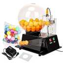 Ygebet Automatic Lottery Ball Machine, Auto Bingo Balls Cage Machine Fantasy Football Drafts Game Acrylic Electric Lucky Drawing Machine