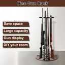 Gun Rack, Heavy Solid Wood Rifle & Shotgun Holder, Up to 12 Gun Capacity Display Storage with Soft Padding, Gun Safe Organizer Indoor Gun Racks