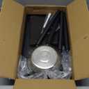 ADENGL Metal Raised Dog Bowl Stand for Large and Medium Dogs, Stronger Elevated Dog Bowls with Sprill Proof Mat, Pet Food & Water Bowls 10" Tall Dogs Feeder (58OZ-Stainless Steel Pet Bowl, Mat-16x24)