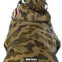 Camo Dog Hoodie Dog Clothes Extra Warm Fleece Lining Stretchy Fit for Small Medium Large Dogs (Camo, Large)