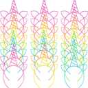 Zddaoole 24 Pcs Unicorn Headbands Unicorn Birthday Party Favors, Plastic Hairbands for Girls, Headware Accessories for Party Supplies Gift, Teens Toddlers Children