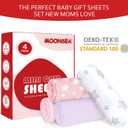 Mini Crib Sheets Fitted 4 Pack for Girls (38" X 24"), Compatible with Dream on Me, Delta Porta Crib and Arms Reach Ideal Cosleeper, Pink