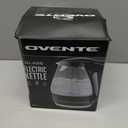 OVENTE Electric Kettle, 1.5L Borosilicate Glass Countertop Water Heater and Boiler for Coffee or Tea, BPA-Free, Auto Shut-Off, Boil-Dry Protection, Removable and Washable Spout Filter, Black KG83B (1.6 Quarts)