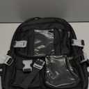 Kawaii Backpack for Teen Girls, Cute Aesthetic High Middle School College Bookbag with Accessories, Black (Medium)