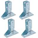 MYZHRE 2 Pcs Adjustable Brace Fitting, Solar Panel Bracket Base, 8 Hole Wing, 180 Degree Turn Joint Connector, Fits 1/2" Bolt, 1-5/8" Post Channel
