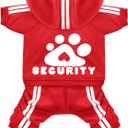 Dog Hoodie Security Clothes 4 Legs Dog Jumpsuit Sweatshirt Hoodies Soft & Warm Dog Outfit Pullover Dog Winter Clothes Sweater for Small Medium Large Dogs Cats (Red, Medium)