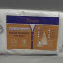 Precoco White Pillow Cases Standard Size-100% Cotton Pillowcase Covers with Zipper Hidden, Breathable & Ultra Soft/Pillow Covers for Easy Care, Set of 2