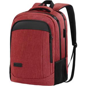 Monsdle Travel Laptop Backpack Anti Theft Backpacks with USB Charging Port, Travel Backpacks Business Work Bag 15.6 Inch College Computer Bag for Men Women, Red