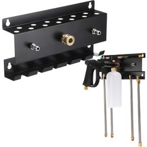 DoubleFill Pressure Washer Gun Holder, Wall Mount Foam Cannon Holder, Car Wash Accessories Organizer for Wand/ Nozzle Tips, 1/ 4'' Pressure Washer Accessories Storage Rack(Black) DoubleFill Pressure Washer Gun Holder, Wall Mount Foam Cannon Holder, Car Wash Accessories Organizer for Wand/ Nozzle Tips, 1/ 4'' Pressure Washer Accessories Storage Rack(Black)