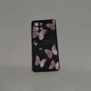 for Samsung S21 Ultra Case, for Samsung Galaxy S21 Ultra Case Floral Creative Sides Phone Cover Fashionablee Designs Soft Silicone Slim S21 Ultra Phone Case-Butterfly Black