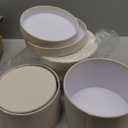 GnFlus Round White Gift Boxes with Lids for Presents Set of 4 Velvet Nesting Gifts Box for Arrangements Flowers Wedding Birthday Mothers Valentines Bridesmaid Christmas Party Anniversary