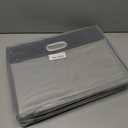 Fabric Clear Window Storage Bins with Lid, Closet Storage Box Linen Closet Baskets with 3 Handles for Organizing Clothing, Jeans, Shelves 17''- 3 Pack (Black and White)