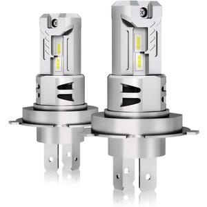 EASIREACH H4 LED Bulb, 1:1 Real Size 40000LM H4/9003/HB2 Light Bulbs, 1000% Super Bright 6500K Cool White with Fan, H4 Fog Light Bulbs, Pack of 2