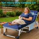 ABORON Heavy Duty Tanning Chair, Outdoor 5-Position Folding Chaise Lounge Chair with Pad, Portable Beach Lounge Chair for Outdoor Sunbathing Patio Pool Lawn Deck Poolside, 2 ft 2 in L x 2 ft 1 in W x 1 ft 1.8 in H