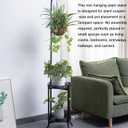 COPREE 2-tier Hanging Plant Stand, Space-Saving Iron Planter Shelves Flower Pot Organizer Rack Multiple Flower Pot Display Holder Shelf Indoor Outdoor Heavy Duty Planter Shelving Unit