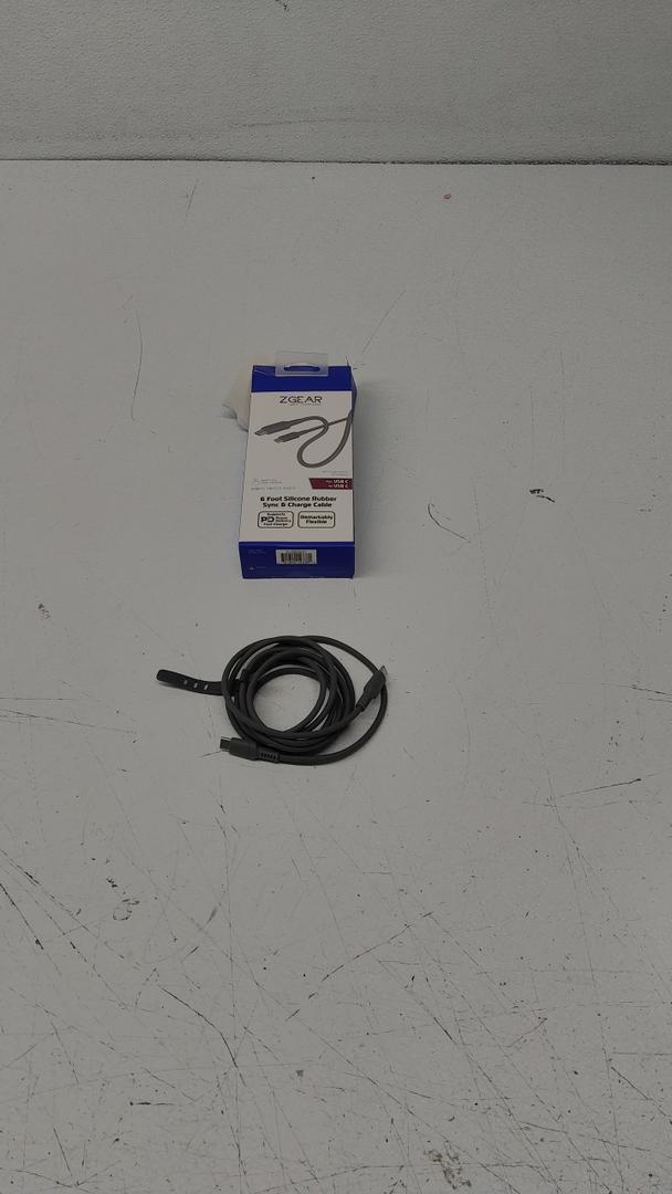 6 Foot Silicone Rubber Sync & Charger Cable, Usb C 
