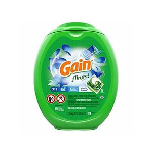 Gain flings! Liquid Laundry Detergent Pacs, Blissful Breeze, 96 Count, 4pk