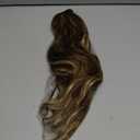FESHFEN Ponytail Extensions, Drawstring Ponytails Hair Extension Light Brown & Blonde Long Curly Wavy Hair Piece Synthetic Pony Tail Hairpieces for Women, 18 inch