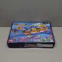 City Ocean Explorer Ship Building Set, Exploration Boat Set Toy Building Block with LED Lights, Helicopter, Submarine and Shark Cage, Birthday Gifts for 6 8 10 12 Years Old Boys Kids Girls