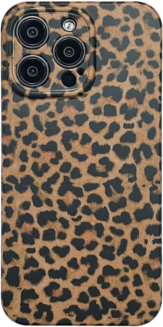 Retro Cheetah Leopard Print Phone Case for iPhone 14 Pro 6.1in,Vintage Amber Tortoise Shell Trendy Cool Girl Full Camera Protective Cover for iPhone 14pro 6.1"