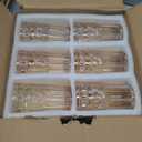 Kingrol 6 Pack 12 oz Colored Drinking Glasses, Premium Glassware Set for Water, Juice, Beverages, Cocktail - Romantic Embossed Design - for Wedding Party, Daily Use