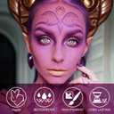 MEICOLY Purple Eye Black Stick,Waterproof Eye Black Baseball Softball Football Lacrosse,Purple Face Body Paint Stick for Halloween SFX Ursula Cosplay Makeup