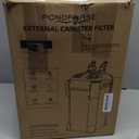 265GPH Canister Filter, 3-Stage External Aquarium Filter Ultra-Quiet Water Circulation Cleaning Machine with Media for Fish Tanks and Aquariums Up to 75 Gallons (265GPH)