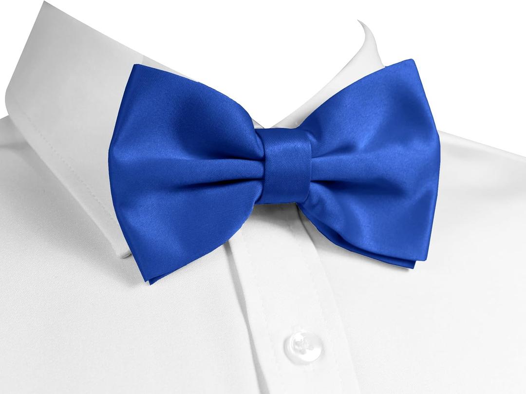 trilece Bow Ties for Men - Men's Solid Pretied Bowties for Formal Wear - Adjustable Bow Tie - Bow ties for Woman (Royal Blue)