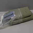 BTTN Extra Long Linen Shower Curtain - 72x96 Inch Heavy Duty Fabric Shower Curtain Set with Ruffle Hem, Tall Modern Farmhouse Vintage Country Cloth for Bathroom - Green