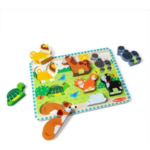 Melissa & Doug Pets Wooden Chunky Puzzle (8 pcs)