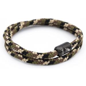 Wind Passion - Mens Bracelet, Durable Rope Wristband for Men, Versatile Pulseras Para Hombres - Waterproof, Magnetic Clasp, Ideal for Outdoor & Fashion (X-Large ( Wrist size: 7.09 - 7.87 inch ), Black Magnet - Camo Army)