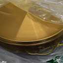 Baderke 6 Set 11.8" Chilled Serving Tray for Parties with Compartments Ice Chilled Party Platter Charcuterie Serving Board Cold Dish Dip for Fruit Seafood Vegetable Shrimp Cocktail (Gold)