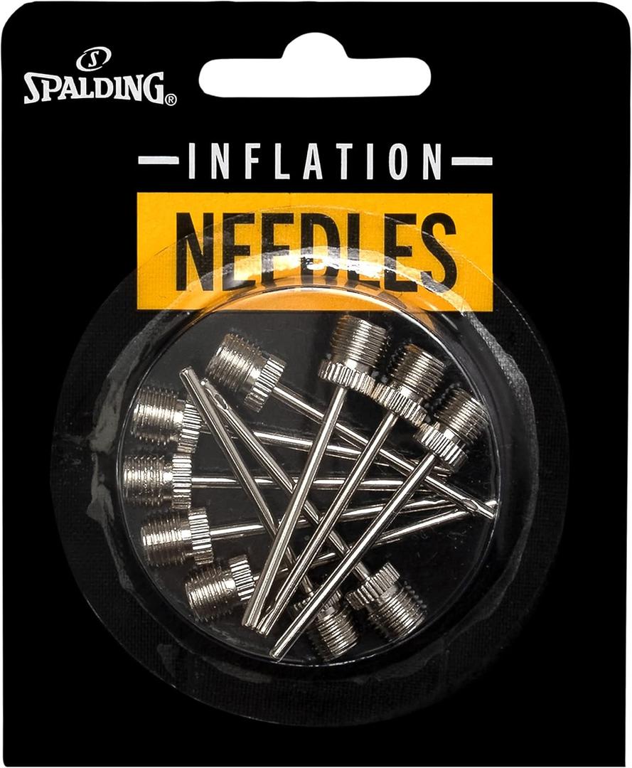 Spalding Inflation Needles |Sports Ball Air Pump Needles (10 Pack - Silver)