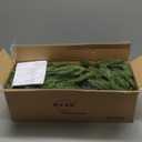 2 Pcs 6 Feet Christmas Garland - Real Touch Norfolk Pine Garland - Green Realistic Pine Garland for Table Mantel Indoor Outdoor Holiday Decor - Greenery Christmas Decorations - Free LED String Lights