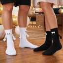 2 Pairs Magnetic Holding Hands Socks for Couples Friends Gifts