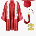 Foaincore 2025 Year Preschool and Kindergarten Graduation Gown Cap Tassel Set with 2025/2026 Charm Printed Stole Grad Gift Size 24