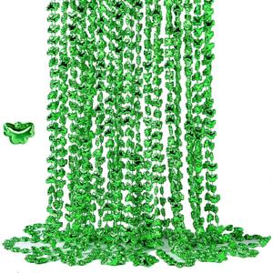 JOYIN 36 Pcs St. Patrick Shamrock Bead Necklaces, Green Clover Bead Necklace for St. Patrick's Day Dressing Up Costume Accessories, Irish Carnival Party Favor Supplies