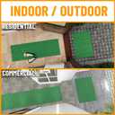 Ottomanson 2' x 15' Hallway Runner Extra Durable Non-Slip Rug Mat for Indoor & Outdoor Use - Ideal for Kitchen, Entryway, Patio & Garage - High-Traffic Carpet, Green