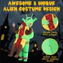 Inflatable Alien Costume Kids, Funny Halloween Costumes for Kids, Hot Dog Alien Halloween Costume for Halloween Fancy Party Cosplay, Children's Universal Size Green