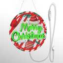 Merry Christmas Welcome Sign for Front Door with Light Strip Front Door Xmas Decoration 12.5UV-Printed PVC Foam Board Porch Sign for Christmas Decor Indoor Outdoor Home Wall(Santa Hat)