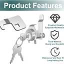 1 Pcs Mailbox Locks, National L-1172C Mailbox Lock Replacement for C9100 Mailbox Key Lock with 3 Keys and C7120 Cam, Nickel Finish